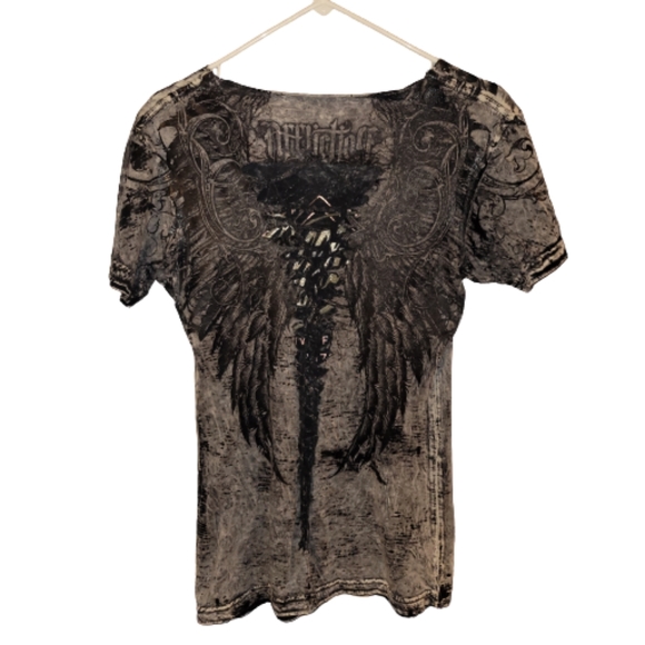 Affliction cut out back shirt - Picture 3 of 8